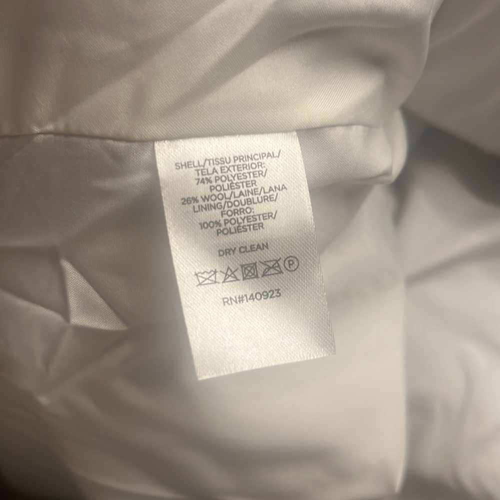 NWT LOFT brushed long shirt jacket plaid blue and white - Picture 7 of 7